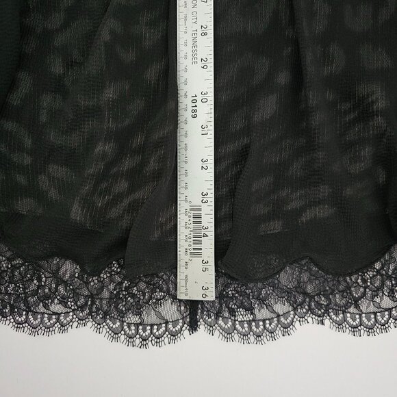 BCBGMaxAzria Dress Black Size 10 Embellished Gauzy Layers Lace Beaded Fairy Boho - Picture 8 of 11